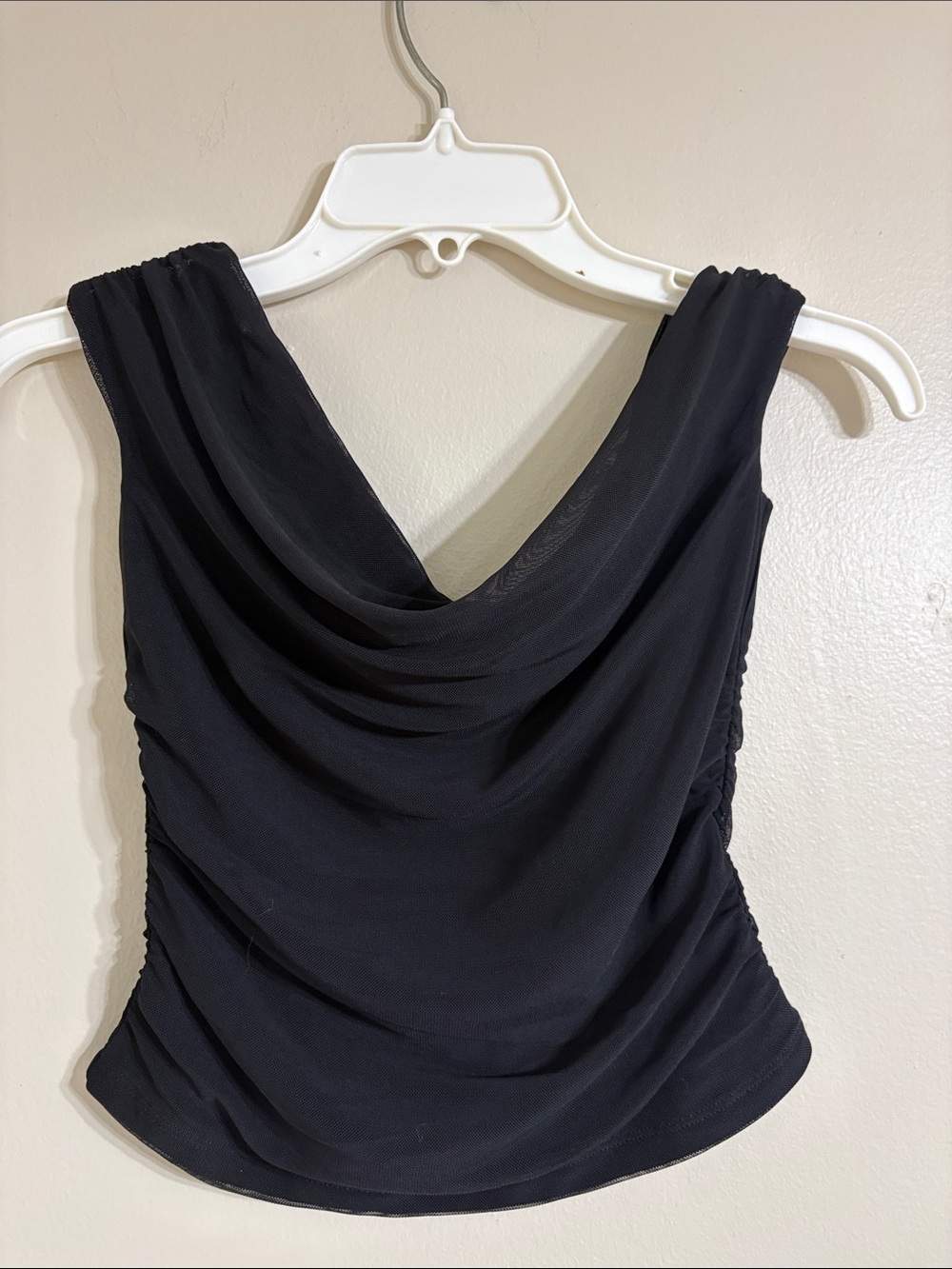 Madden Girl Black off Shoulder Draped Cowl Dress